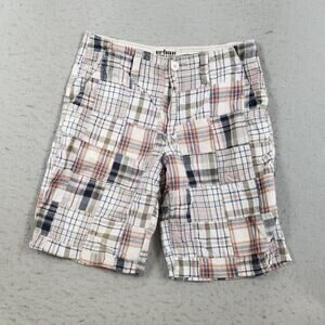 Urban Pipeline Shorts Mens 32 Multicolor Patchwork Madras Plaid Cotton Casual